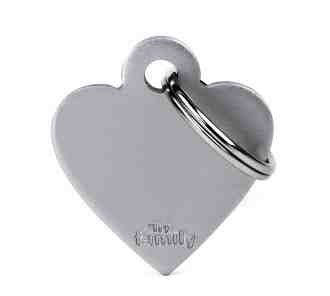 MEDALLA ALUMINIO (CORAZON CHICO GRIS)